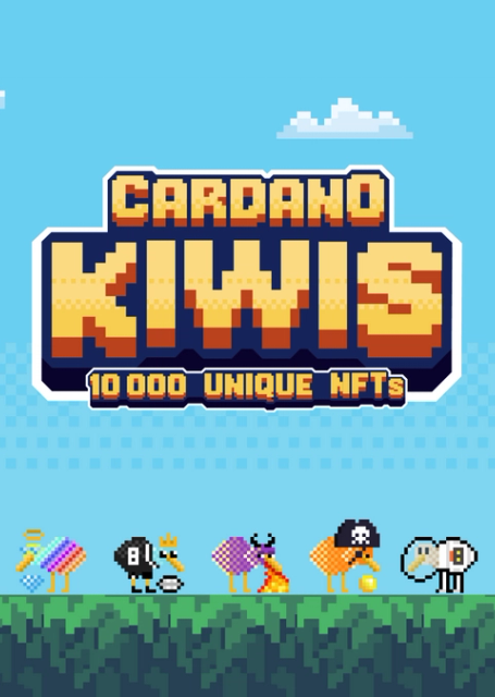 Cardano kiwis hero image, featuring various kiwis on leafy grass.